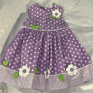 Blueberi Boulevard - LIKE NEW - Lavender Polka Dot Summer/Party Dress